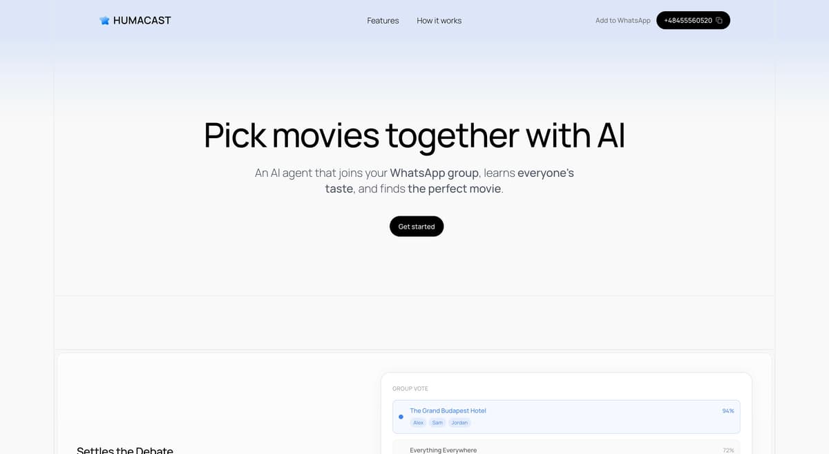 HUMACAST website preview